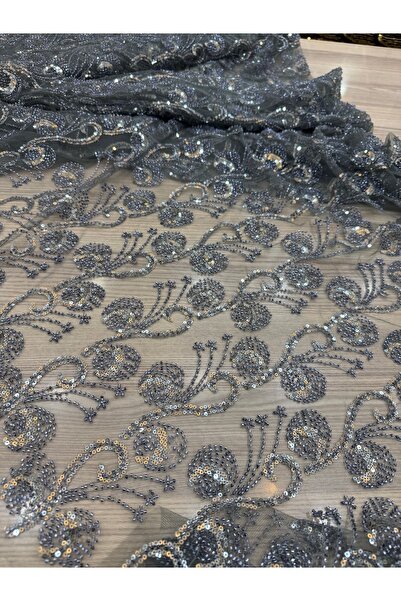 OsmanKumaşDantel Taş Boncuk İşleme Dantel (100cm x 150cm)