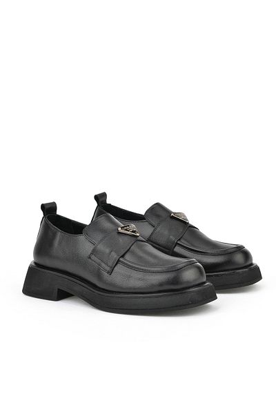 Ziya , Women's Genuine Leather Shoes 1531050Z25100553Y Black