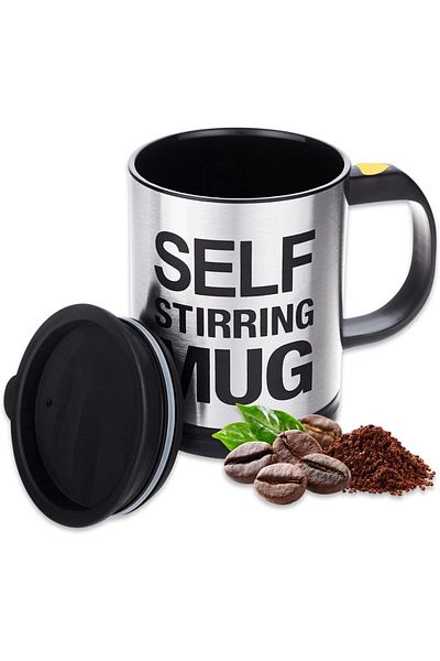 Generic Self Stirring Mug | Coffee Tea Mug | Electric Stainless Steel Automatic Mixing Spinning Cup with