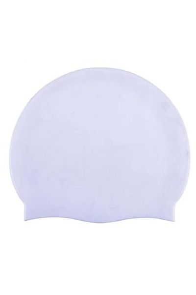 VERTEX Silicone Bonnet Deluxe Swimmer Pool And Sea Bonnet White