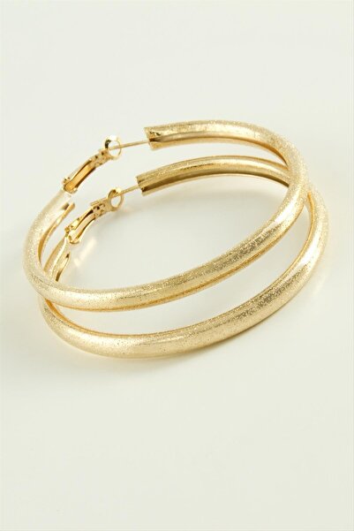 Marsilyan Silvery Tube Hoop Earrings 5.5 cm Ilkel-Bjt940