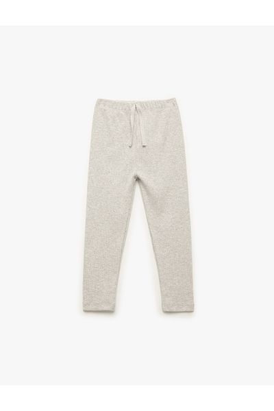 Koton Cotton Camisole Basic Long Leggings with Elastic Waist