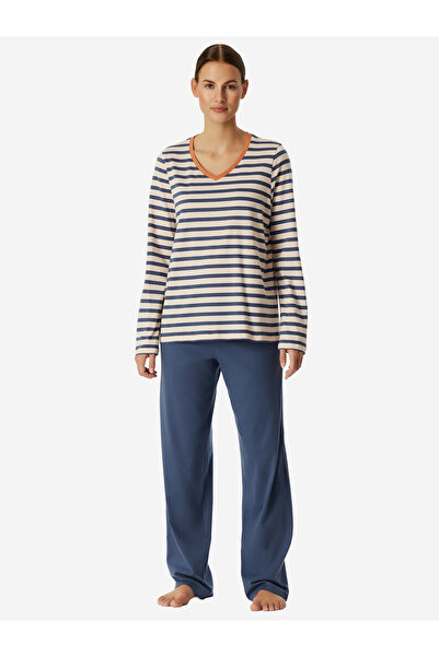 Schiesser Pyjama Casual Essentials Schlafanzug Schlafmode Bequem