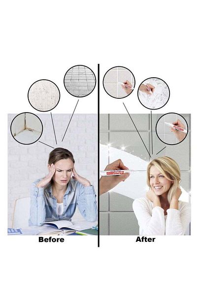 COOYA 12 Pack Repair Grout Pen, With replacement Nib Tip, Non-Toxic, for Wall and Floor Color Restore