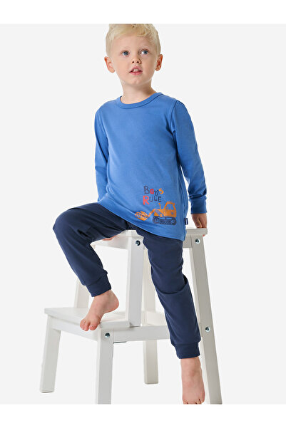 Schiesser Pyjama Boys World Schlafanzug Schlafmode Bequem