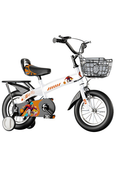 KidLe 14 inch Bicycle for Kids, with Passenger Rear Seat and Basket, Kids Bik...