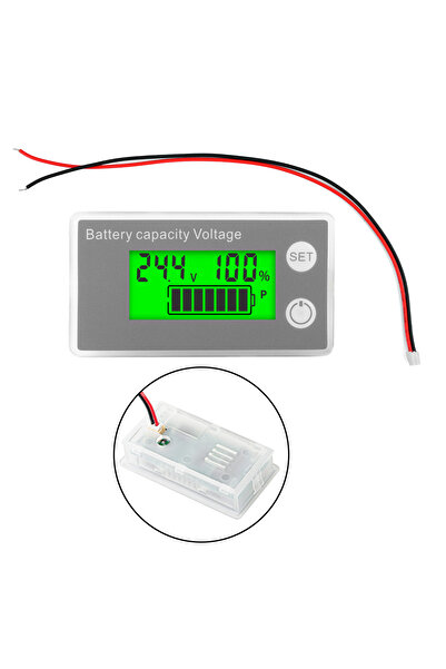 Choice3 إصدار قياسي من عداد الكهرباء الرقمي LCD 6133A DC8-100V مؤشر سعة البطارية 12 فولت 24 فولت 48 فولت