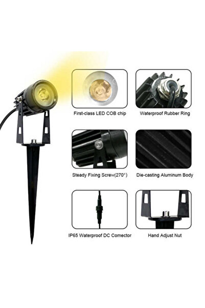 Generic Aluminium IP65 Waterproof Solar Landscape LED Spotlight
