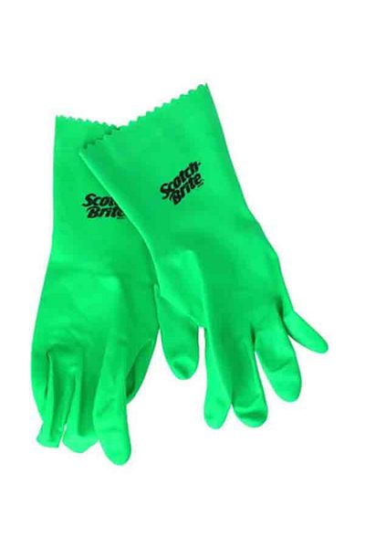 Scotch Brite Lemon Scented Extra Strength Heavy-Duty Latex Gloves Large