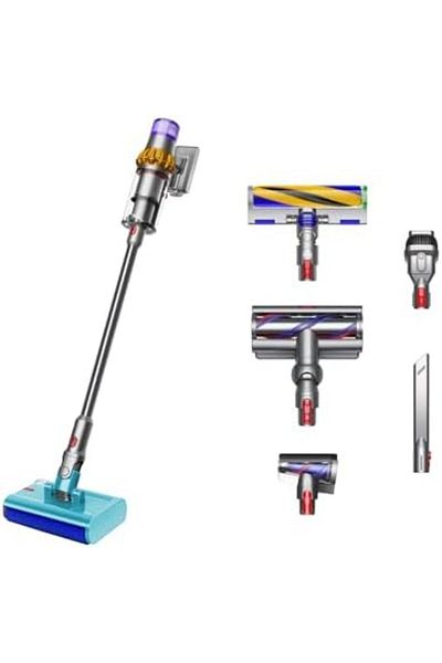 DYSON مكنسة كهربائية V15s Detect Submarine، لون أصفر/نيكل - النسخة الدولية