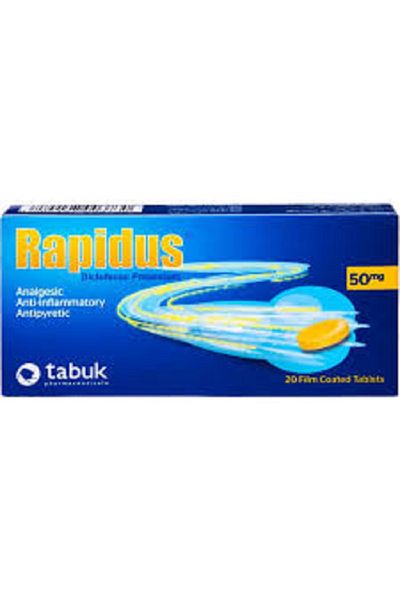 TABUK PHARMACEUTICALS RAPIDUS 50MG 20 FIL-COATED TABLETS