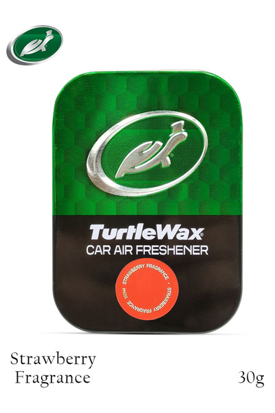 Turtle Wax Car Air Freshener – Long Lasting Strawberry Fragrance, Leak Proof, 30g, for All Cars