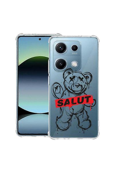 bestcase ® Anit Shock Case For Xiaomi Redmi Note 14S, Teddy Bear Salut, 1997762 AS 1548