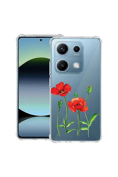 bestcase ® Anit Shock Case For Xiaomi Redmi Note 14S, Red Poppy, 1997762 AS 643