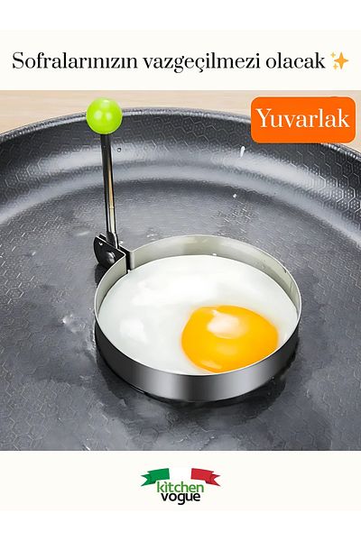 Kitchen Vogue Shaped Egg and Pancake Baking Mold Shaper |   Stainless Steel Omelette Kitchen Pan Mold