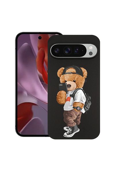 bestcase ® Slim Silicon Case For Google Pixel 10 Pro XL, Selfie Teddy Bear, 2036426 B 925