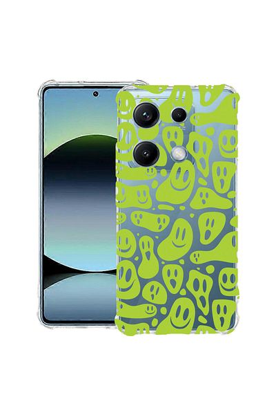bestcase ® Anit Shock Case For Xiaomi Redmi Note 14S, Green Acid Smiley, 1997762 AS 1051