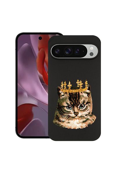 bestcase ® Slim Silicon Case For Google Pixel 10 Pro XL, King Cat, 2036426 B 1795