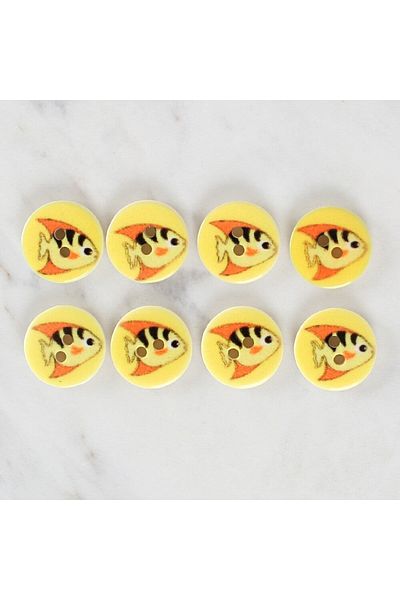 MBB ETİCARET Loren Crafts 8-Piece Fish Button - 1165