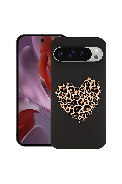 bestcase ® Slim Silicon Case For Google Pixel 10 Pro XL, Leopard Heart, 2036426 B 761