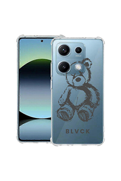 bestcase ® Carcasă Anit Shock pentru Xiaomi Redmi Note 14S, Negru Ursuleț de ...