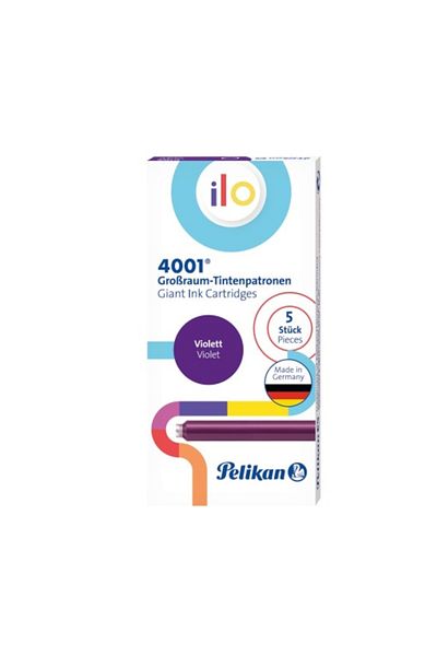 Herlitz Ink Cartridges 4001 Ilo, Color Violet, Material Ink, Large Size, Set of 5