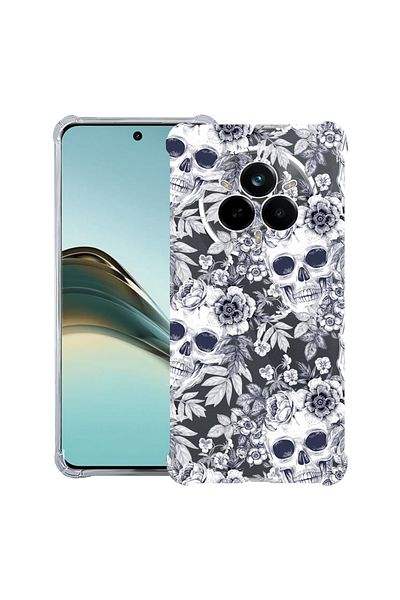 bestcase ® Anit Shock Case For Realme 14 Pro Plus, Skull Black And White, 1997763 AS 1435