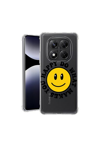 bestcase ® Anit Shock Case For Xiaomi Redmi Note 14 Pro 4G, Happy Smiley, 1997764 AS 1813