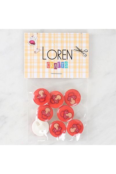 MBB ETİCARET Loren Crafts 8-Pack Pacifier Buttons - 1012