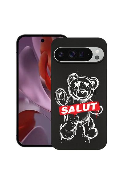bestcase ® Slim Silicon Case For Google Pixel 10 Pro XL, Teddy Bear Salut, 2036426 B 1548