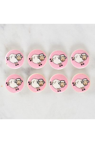 MBB ETİCARET Loren Crafts 8-Pack Sheep Button - 1169