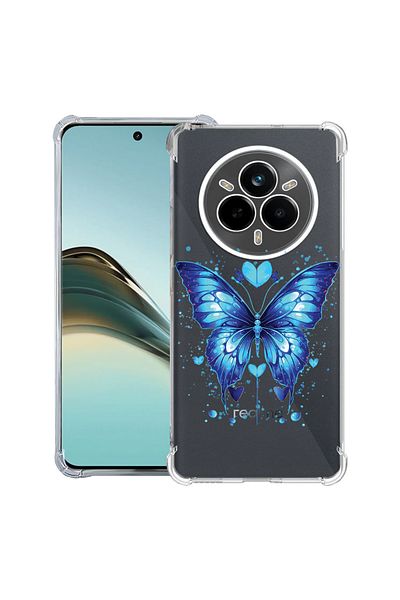 bestcase ® Anit Shock Case For Realme 14 Pro Plus, Blue Butterfly, 1997763 AS 1586