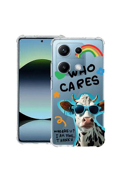 bestcase ® Anit Shock Case For Xiaomi Redmi Note 14S, Cool Cow - Who Cares?, 1997762 AS 975