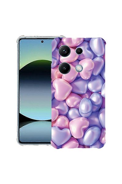 bestcase ® Anit Shock Case For Xiaomi Redmi Note 14S, Colored Hearts, 1997762 AS 1146