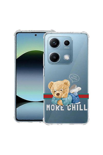 bestcase ® Anit Shock Case For Xiaomi Redmi Note 14S, More Chill Teddy Bear, 1997762 AS 1822