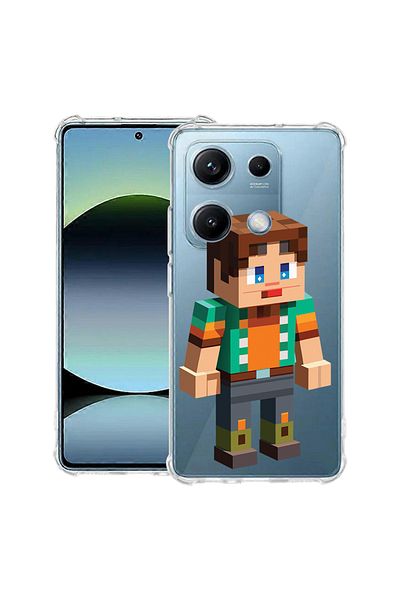bestcase ® Anit Shock Case For Xiaomi Redmi Note 14S, Minecraft Character, 1997762 AS 1682