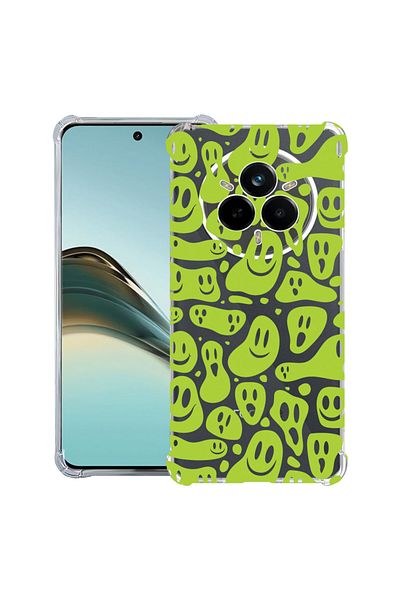 bestcase ® Anit Shock Case For Realme 14 Pro Plus, Green Acid Smiley, 1997763 AS 1051