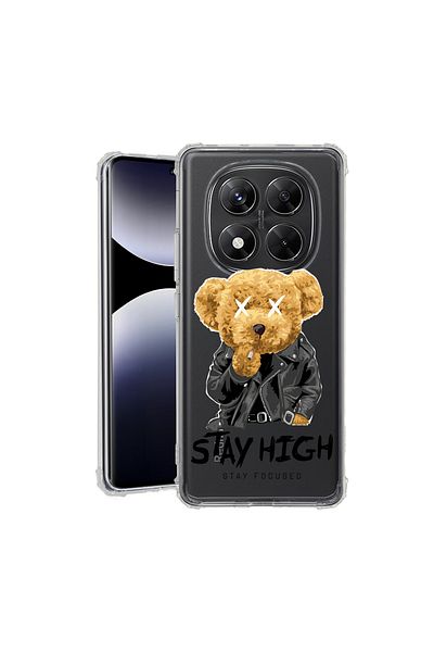 bestcase ® Anit Shock Case For Xiaomi Redmi Note 14 Pro 4G, Stay High Teddy Bear, 1997764 AS 1824