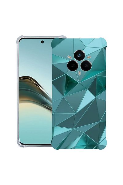bestcase ® Anit Shock Case For Realme 14 Pro Plus, Green Mosaic, 1997763 AS 1251