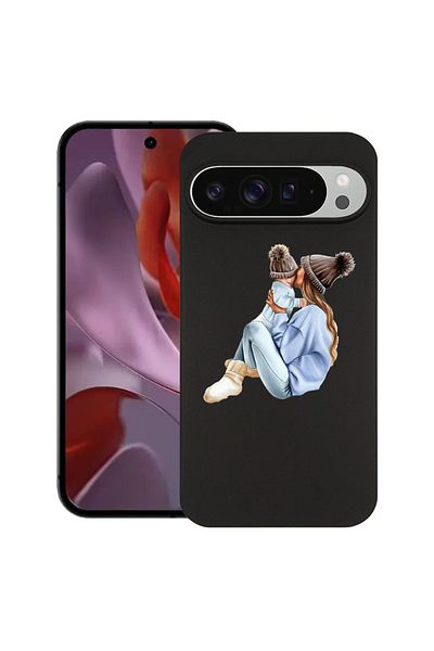 bestcase ® Slim Silicon Case For Google Pixel 10 / Pixel 10 Pro, Girl Mom With a Boy, 2030992 B 562