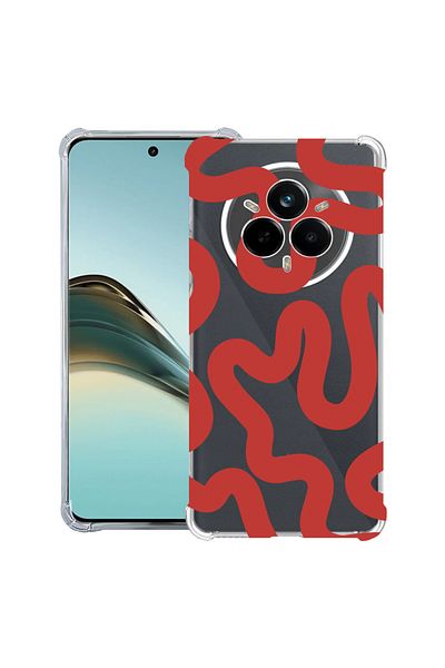 bestcase ® Anit Shock Case For Realme 14 Pro Plus, Red Abstract Line, 1997763 AS 1476