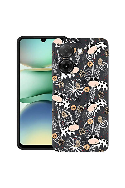 bestcase ® Carcasă subțire din silicon pentru Xiaomi Redmi A5, model vacă, 20...