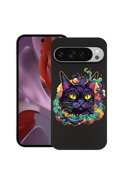 bestcase ® Slim Silicon Case For Google Pixel 10 Pro XL, Dream Colors - Black Cat, 2036426 B 1571