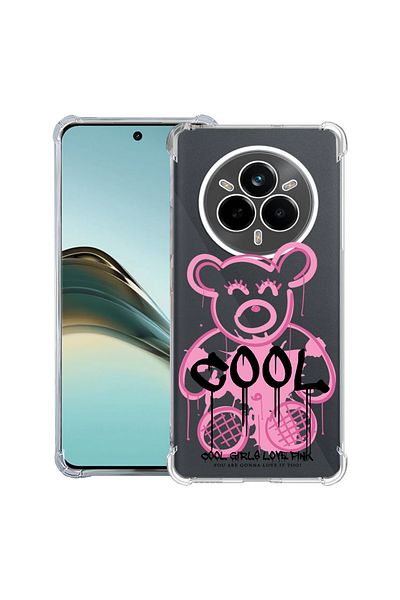bestcase ® Anit Shock Case For Realme 14 Pro Plus, Teddy Bear Cool Pink, 1997763 AS 1551