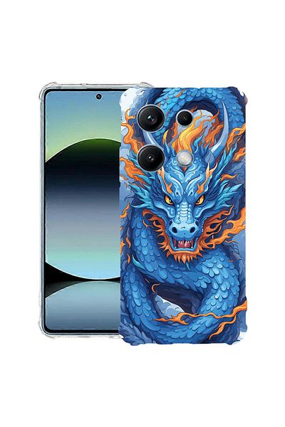 bestcase ® Anit Shock Case For Xiaomi Redmi Note 14S, Blue Dragon, 1997762 AS 1408