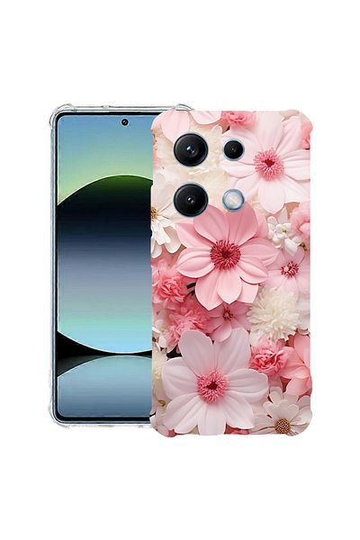 bestcase ® Anit Shock Case For Xiaomi Redmi Note 14S, Pink And White Daisy, 1997762 AS 1145