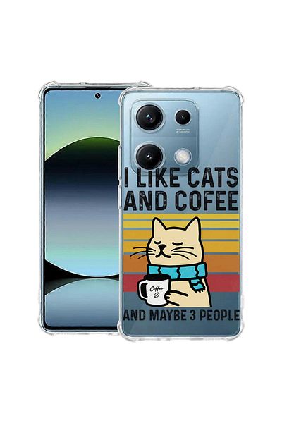 bestcase ® Anit Shock Case For Xiaomi Redmi Note 14S, Cats And Cofee, 1997762 AS 1851