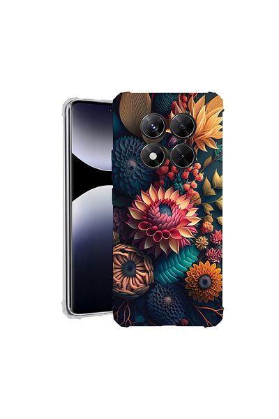 bestcase ® Anit Shock Case For Xiaomi Redmi Note 14 Pro 4G, Colorful Flowers, 1997764 AS 1241
