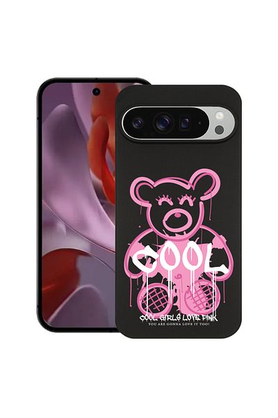bestcase ® Slim Silicon Case For Google Pixel 10 Pro XL, Teddy Bear Cool Pink, 2036426 B 1551