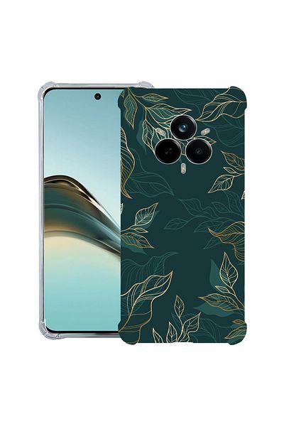 bestcase ® Anit Shock Case For Realme 14 Pro Plus, Green Feathers, 1997763 AS 1165